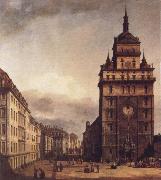 Square with the Kreuz Kirche in Dresden Bernardo Bellotto